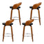 Artiss 4x Bar Stools Swivel Seat Curving Backrest