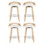 Artiss 4x Bar Stools Swivel Dining Chairs Low Back Counter Seat PU Cushion