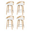 Artiss 4x Bar Stools Swivel Dining Chairs Low Back Counter Seat PU Cushion