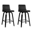 Artiss Set of 2 Wooden PU Leather Bar Stool - Black