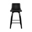 Artiss Set of 2 Wooden PU Leather Bar Stool - Black