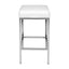 Artiss Set of 2 PU Leather Backless Bar Stools - White and Chrome