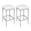 Artiss 4x Bar Stools Leather Padded Metal White