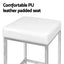 Artiss 4x Bar Stools Leather Padded Metal White