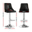 Artiss Bar Stool Bentwood Swivel Adjustable Kitchen Counter Stool Leather Black