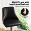 Artiss 2X Bar Stool Wood Swivel Adjustable Kitchen Counter Stool Leather Black