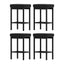 A Set of 4 Artiss Metal Bar Stools PU Seat Dining Counter Chairs