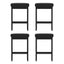 A Set of 4 Artiss Metal Bar Stools PU Seat Dining Counter Chairs