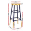 Artiss 2x Bar Stools Metal Gold Navy