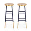 Artiss 2x Bar Stools Metal Gold Navy