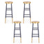 Artiss 4x Bar Stools Metal Gold Navy