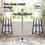Artiss 4x Bar Stools Metal Gold Navy