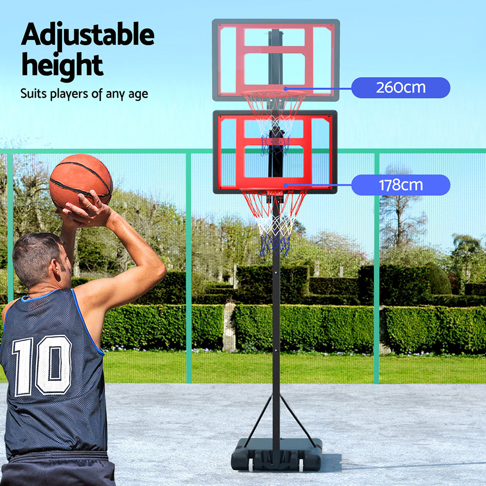 Everfit 2.6M Basketball Hoop Stand System Portable Kid