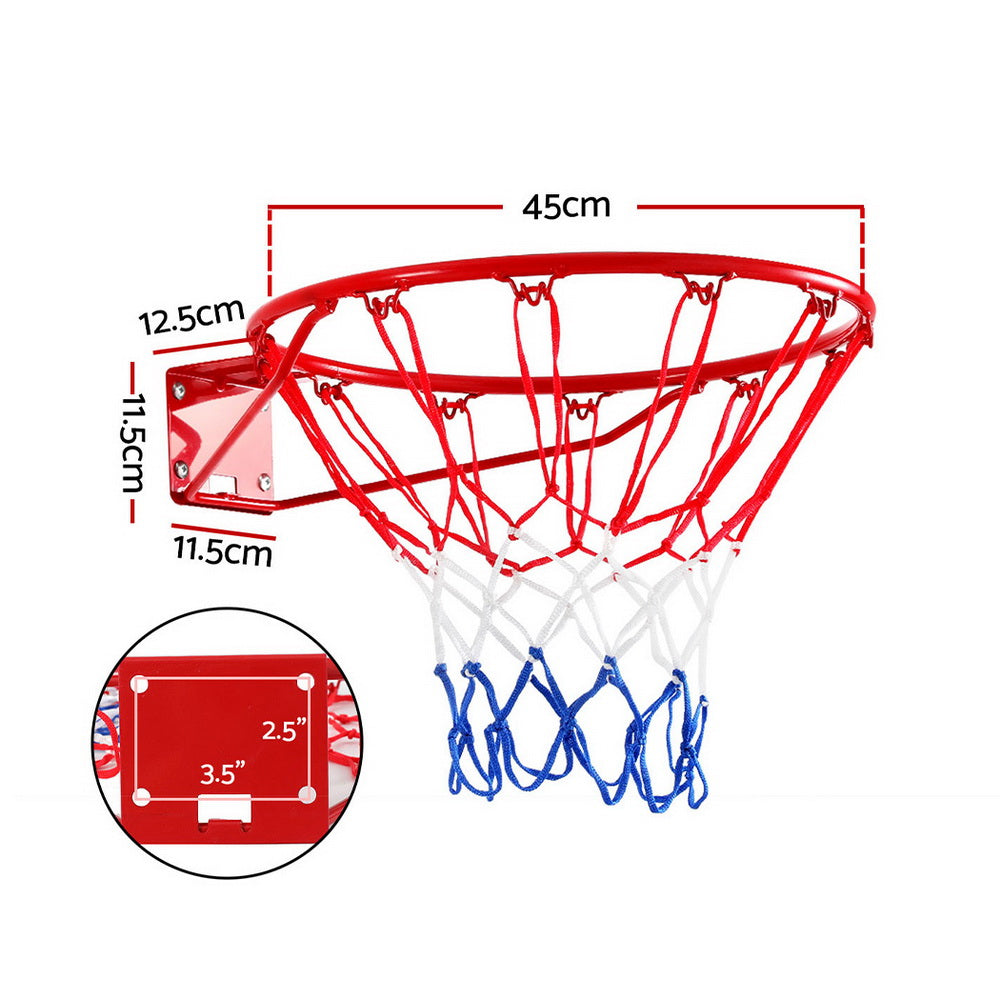 Everfit Basketball Ring Hoop Rim Goal Net 45CM