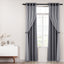 Artiss 2X 132x213cm Blockout Sheer Curtains Charcoal