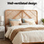 Artiss Bed Headboard Double Bedhead Rattan - FRED Pine
