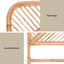 Artiss Bed Headboard Double Bedhead Rattan - FRED Pine