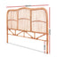 Artiss Bed Headboard Double Bedhead Rattan - NERO Pine
