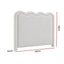Artiss Boucle Bed Head Double Size Upholstered Wavy Headboard Beige