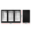 Devanti 320L Commercial Bar Fridge 3-Door Beverage Cooler Glass Display Black