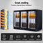 Devanti 320L Commercial Bar Fridge 3-Door Beverage Cooler Glass Display Black
