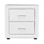 Artiss PVC Leather Bedside Table - White