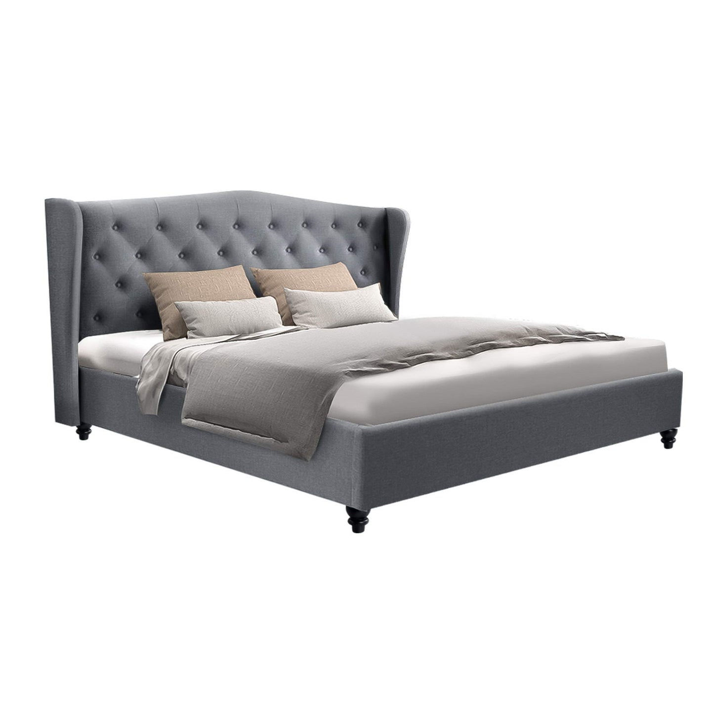 Artiss Pier Bed Frame Fabric - Grey King