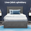 Artiss Bed Frame King Single Size Gas Lift Storage Mattress Base Wooden Grey