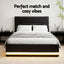 Artiss Bed Frame King Single Size LED Gas Lift Black LUMI