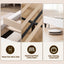 Artiss Double Bed Frame with Adjustable Headboard Platform Base Linen Fabric Charging Ports