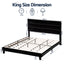 Artiss King Bed Frame Upholstered Platform Base with Geometric Headboard Black Velvet