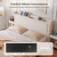 Artiss Double Bed Frame with USB Charging and Side Storage Shelves Beige