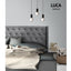 Artiss Bed Head Headboard King Size Fabric - LUCA Grey