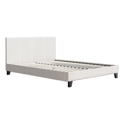 Artiss Bed Frame Queen Size Boucle Fabric Mattress Base Platform Wooden