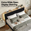 Artiss Queen Bed Frame Upholstered Adjustable Headboard Mood Lighting Heavy Duty Black Velvet