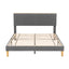 Artiss Queen Bed Frame Upholstered Adjustable Headboard Mood Lighting Heavy Duty Grey Velvet