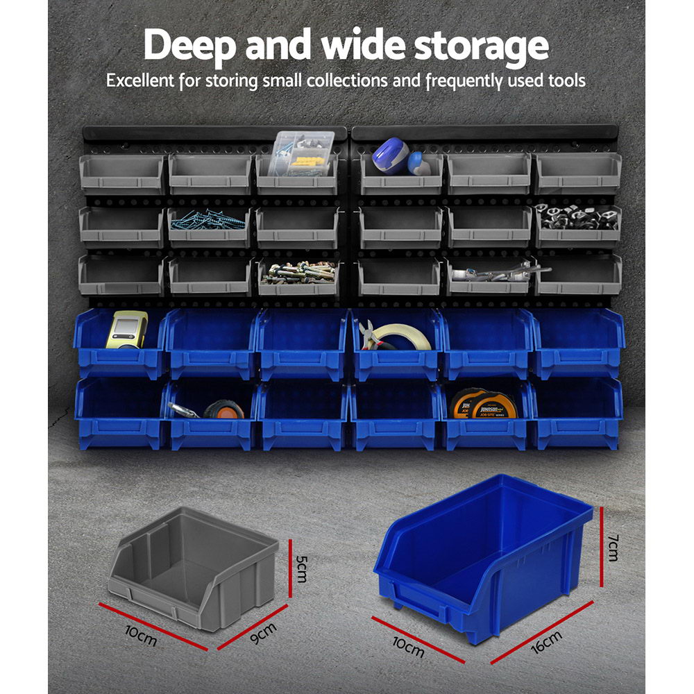 Giantz 30 Bin Wall Mounted Rack Storage Organiser