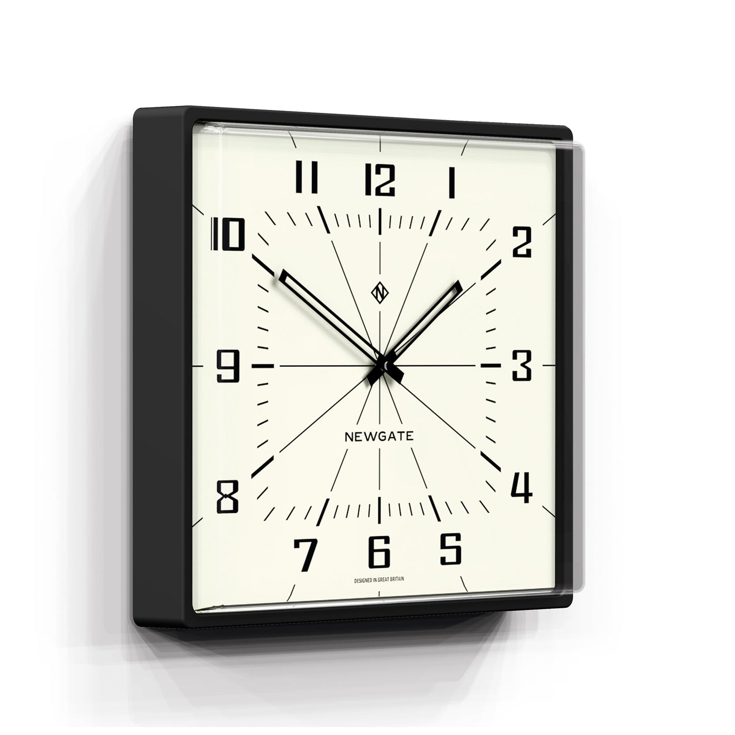 Newgate Box Office Wall Clock Silicone Cave Black