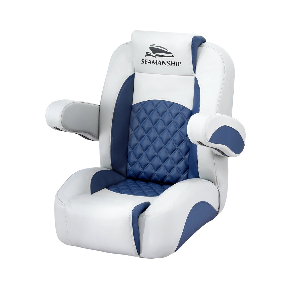 Seamanship Reclining Captain Boat Seat 90°-155° Recline, 19cm Thick Cushion