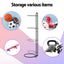 Everfit Ball Storage Rack Sports Equipment Organizer 4-Tier Holder for Garage Gym Black