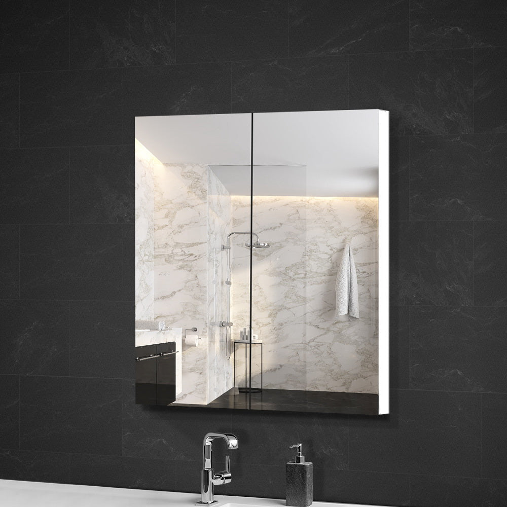 Cefito Bathroom Vanity Mirror with Storage Cabinet - White