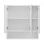 Cefito Bathroom Mirror Cabinet Medicine Adjustable Shelves Wall Hung 700x750mm White