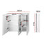 Bathroom Mirror Wall Cabinet LED Light Vanity Shaving Medicine Storage Organiser