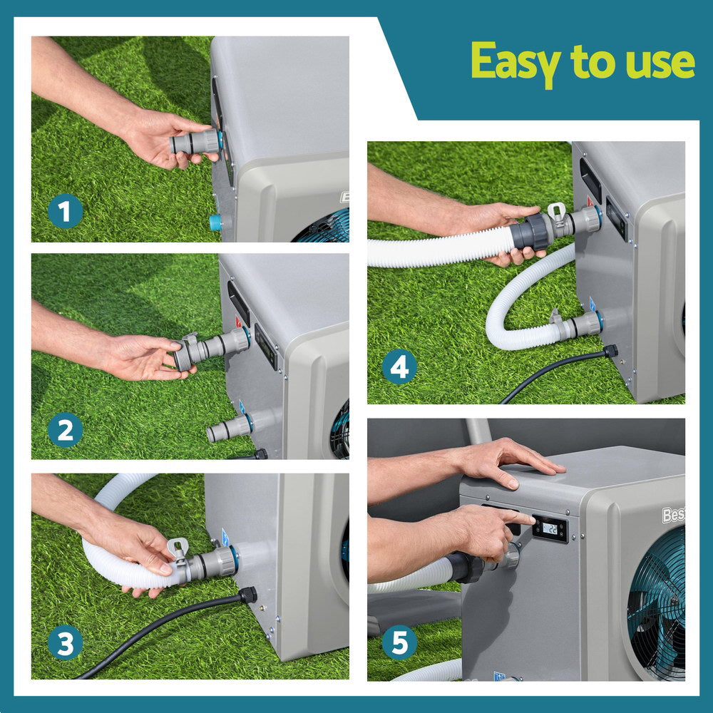 Bestway 4.4kW Pool Heater Water Temperature Heating Fit Pools up to 30,000L
