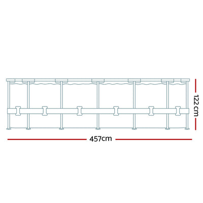 Bestway STEEL PRO MAX Frame Pool Above Ground Swimming Pools 15ft / 4.57m- 56439