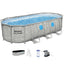 Bestway Swimming Pool 549x274x122cm Steel Frame Above Ground Pools Filter Pump Ladder 13430L