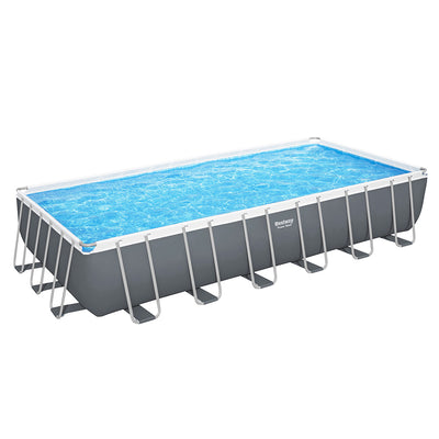 Bestway Swimming Pool Frame Above Ground Pools Rectangular Filter Pump Ladder 7M