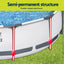 Bestway Swimming Pool 427x427x122cm Steel Frame Above Ground Pools Round Filter Pump Ladder