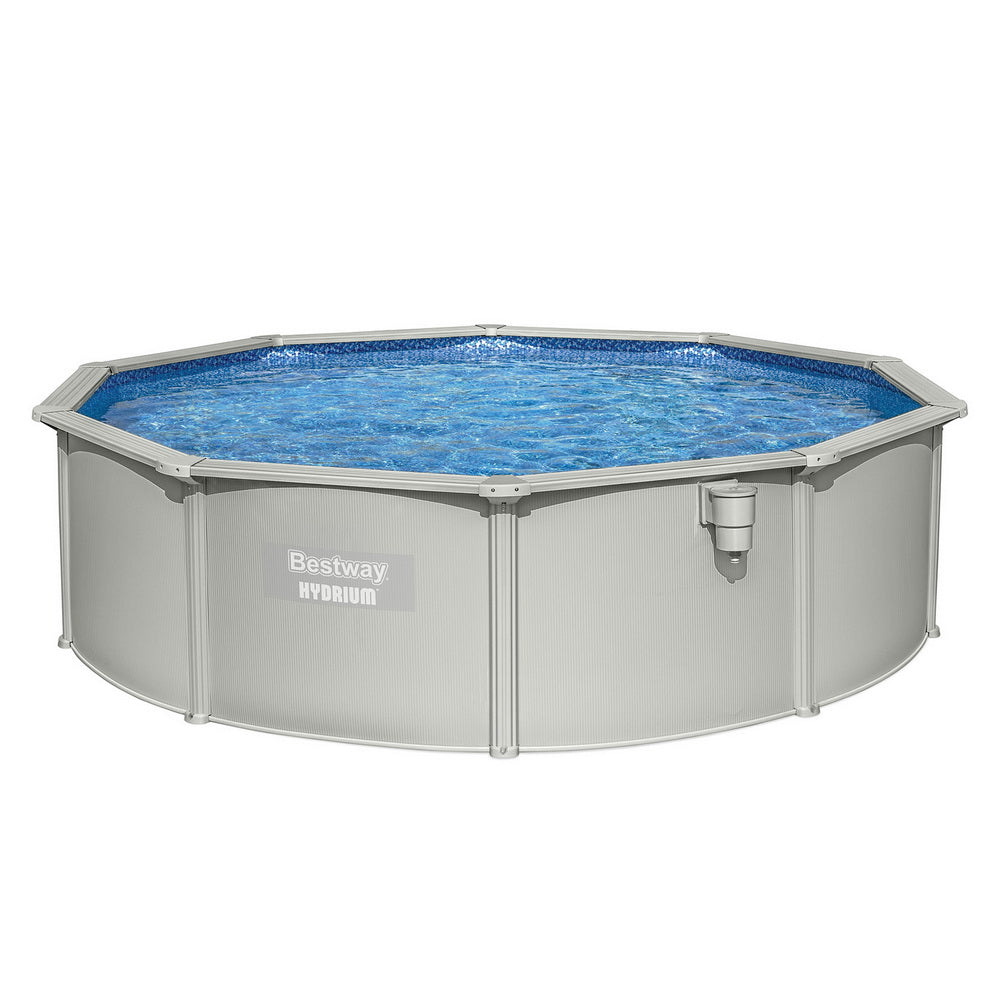 Bestway Swimming Pool Steel Frame Round Pool Set 457cm w/ Filter Ladder 17430L