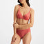 Berlei Barely There T-Shirt Print Underwire Bra Dusty Red Yy4j